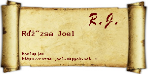 Rózsa Joel névjegykártya